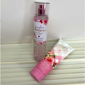 Bath and body works Gingham Gorgeous Spray mist + Moisturizer set. New.